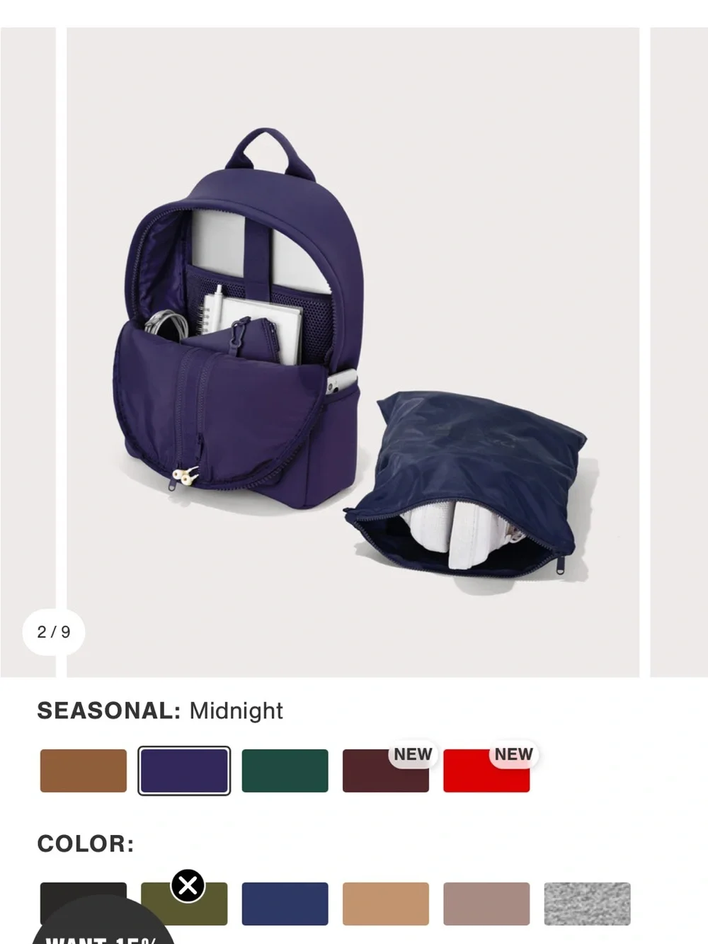 Dagne Dover Medium Dakota Backpack in Midnight Blue